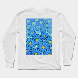 blue daisy marguerite Long Sleeve T-Shirt